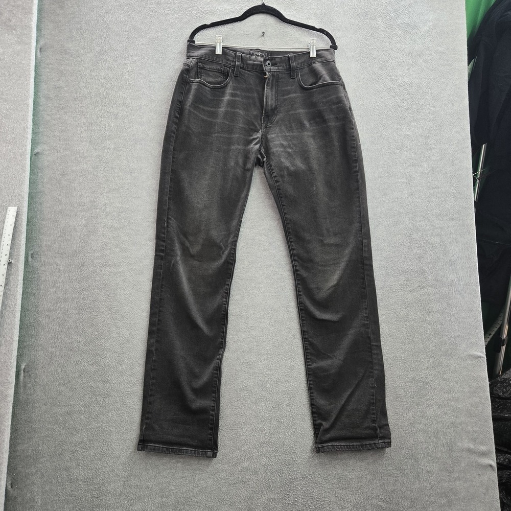 Lucky Brand Men Jeans 32X34 Black Denim 221 Original Straight 33" Inseam